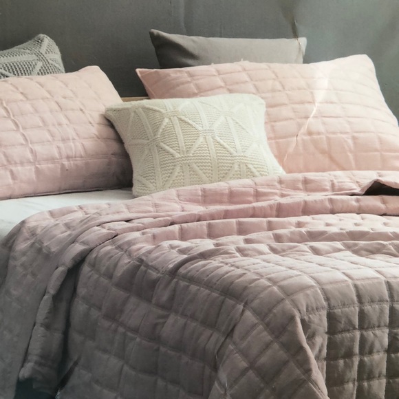 Kasentex Queen UltraSoft Quilt Hypoall DUSTY ROSE Quilt * 2 Quilt pillowcase NEW